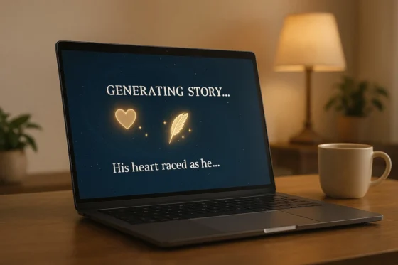 The AI love story is being generated by the app.